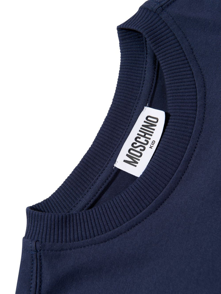 T-shirt blu navy per bambino HUM05PLAA23 40016 Moschino Kids 