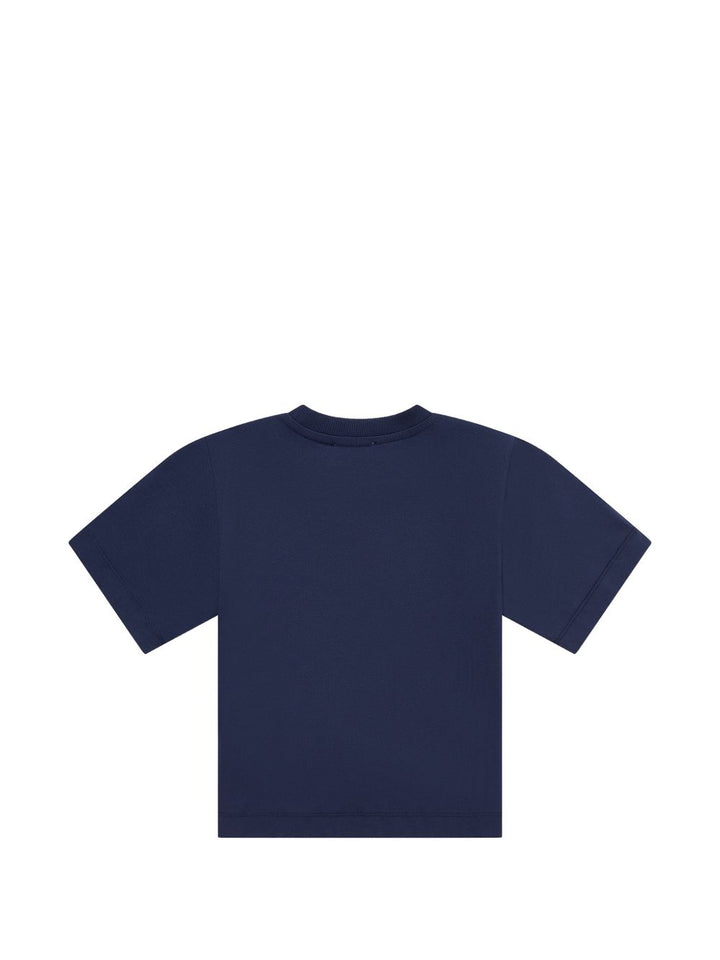 T-shirt blu navy per bambino HUM05PLAA23 40016 Moschino Kids 