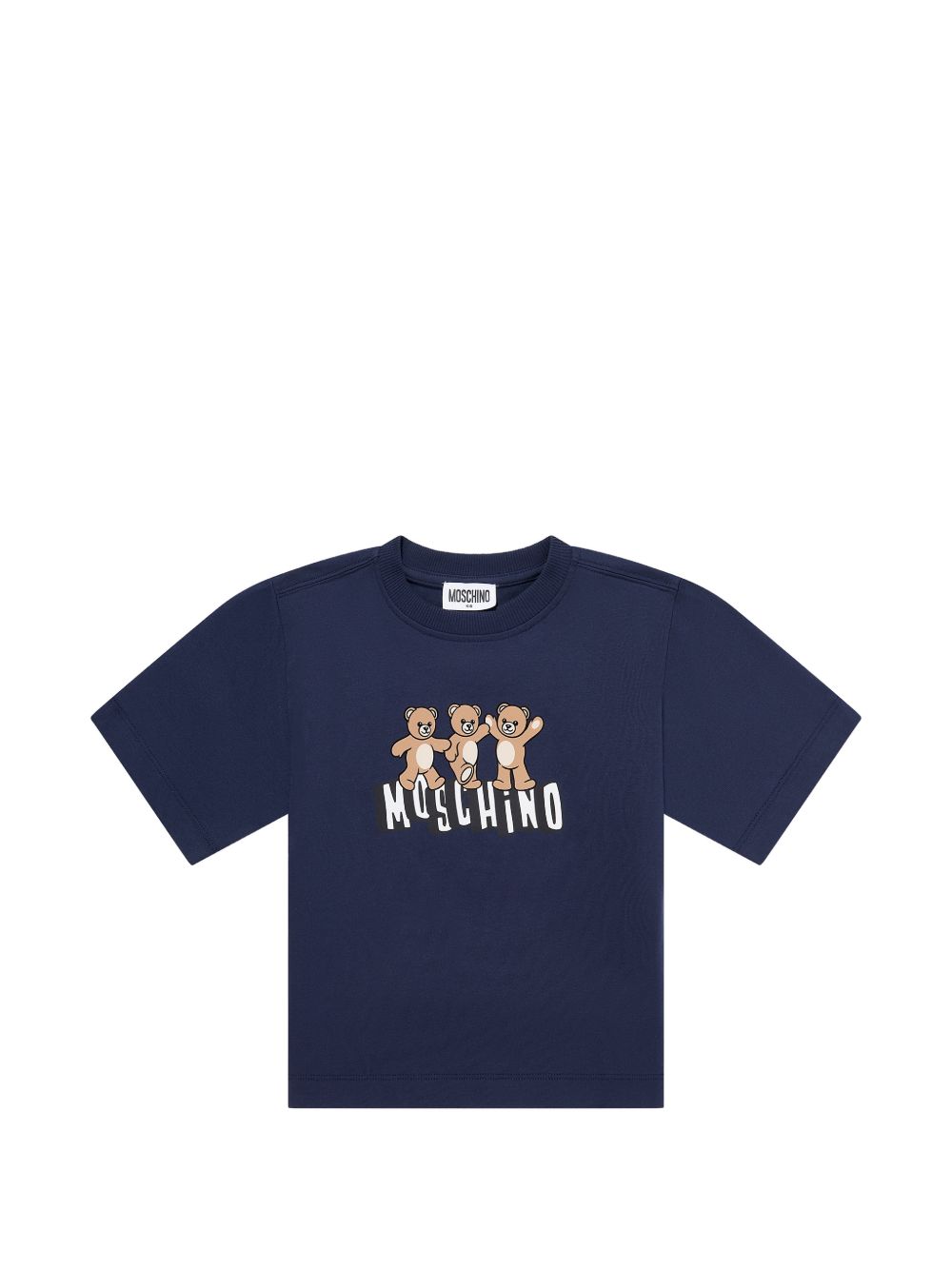 T-shirt blu navy per bambino HUM05PLAA23 40016 Moschino Kids 