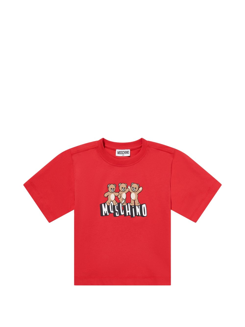 T-shirt rosso per bambino HUM05PLAA23 50109 Moschino Kids 