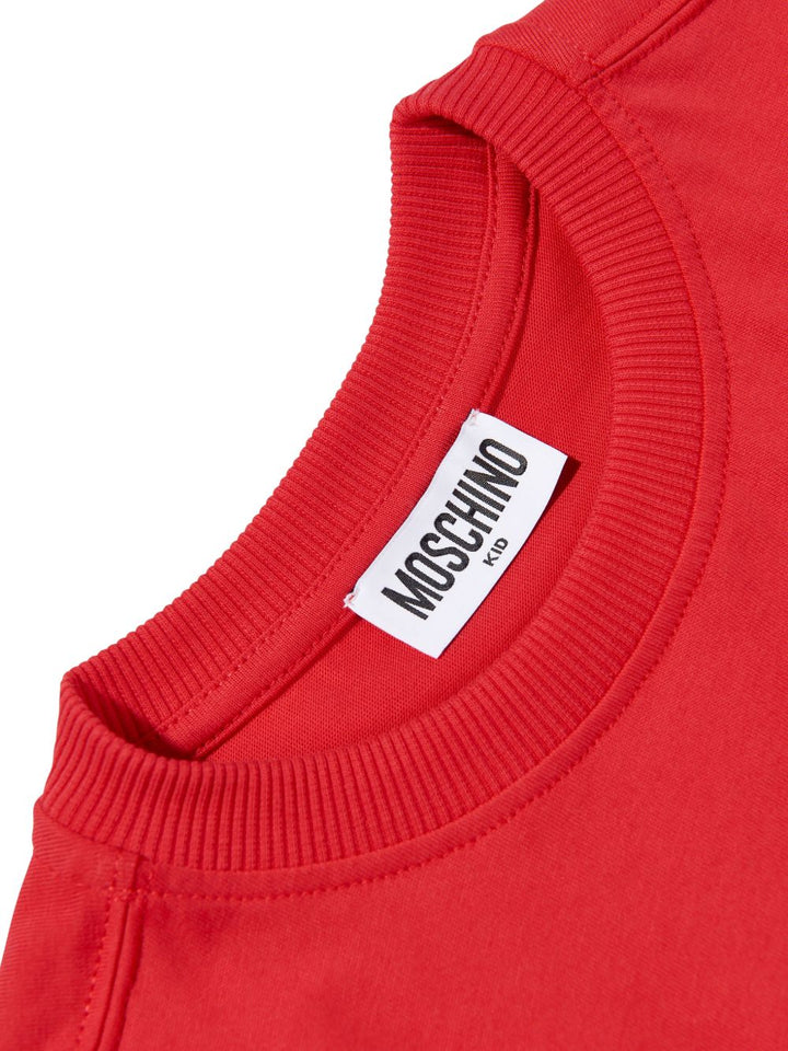 T-shirt rosso per bambino HUM05PLAA23 50109 Moschino Kids 