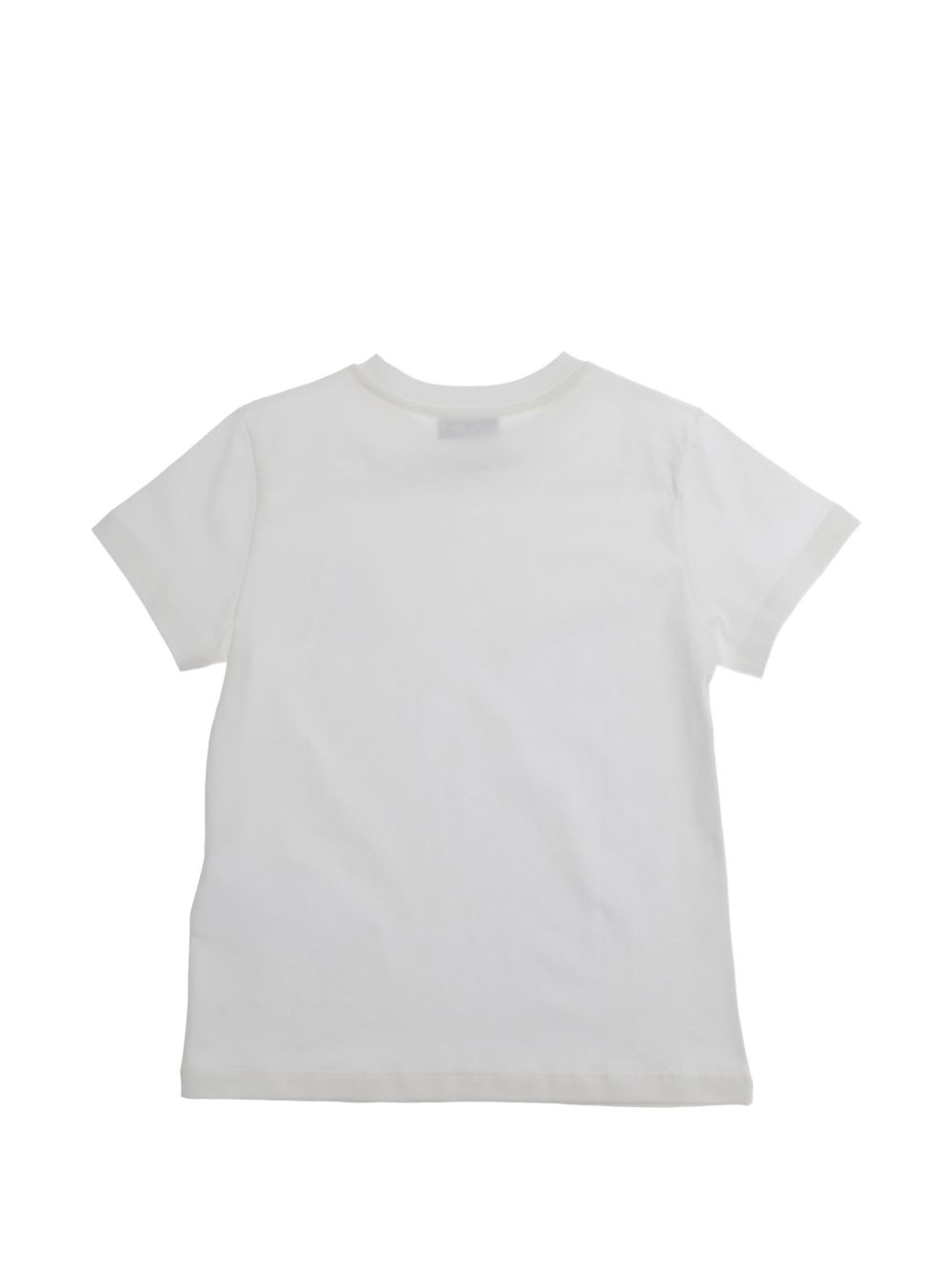 T-shirt bianca per bambino HUM05TLAA02 10063 Moschino Kids 