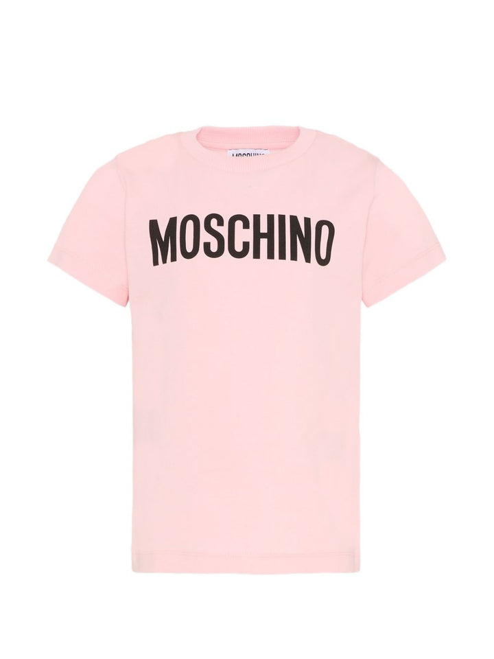 T-shirt rosa per bambino HUM05ULBA10 50209 Moschino Kids 