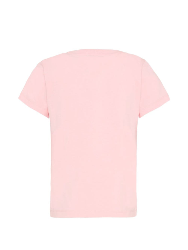T-shirt rosa per bambino HUM05ULBA10 50209 Moschino Kids 