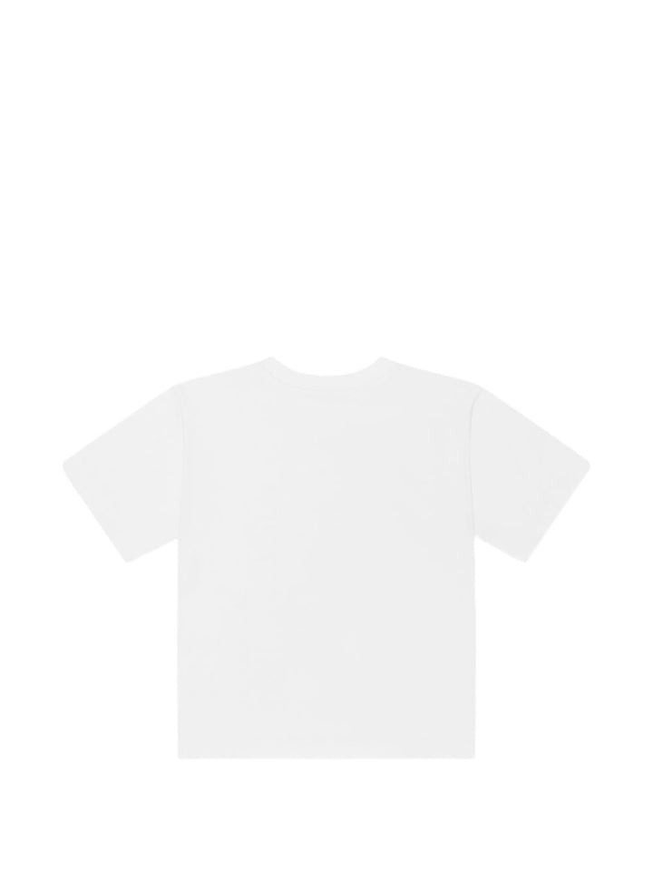 T-shirt bianca per bambino HYM05GLAA02 10101 Moschino Kids 