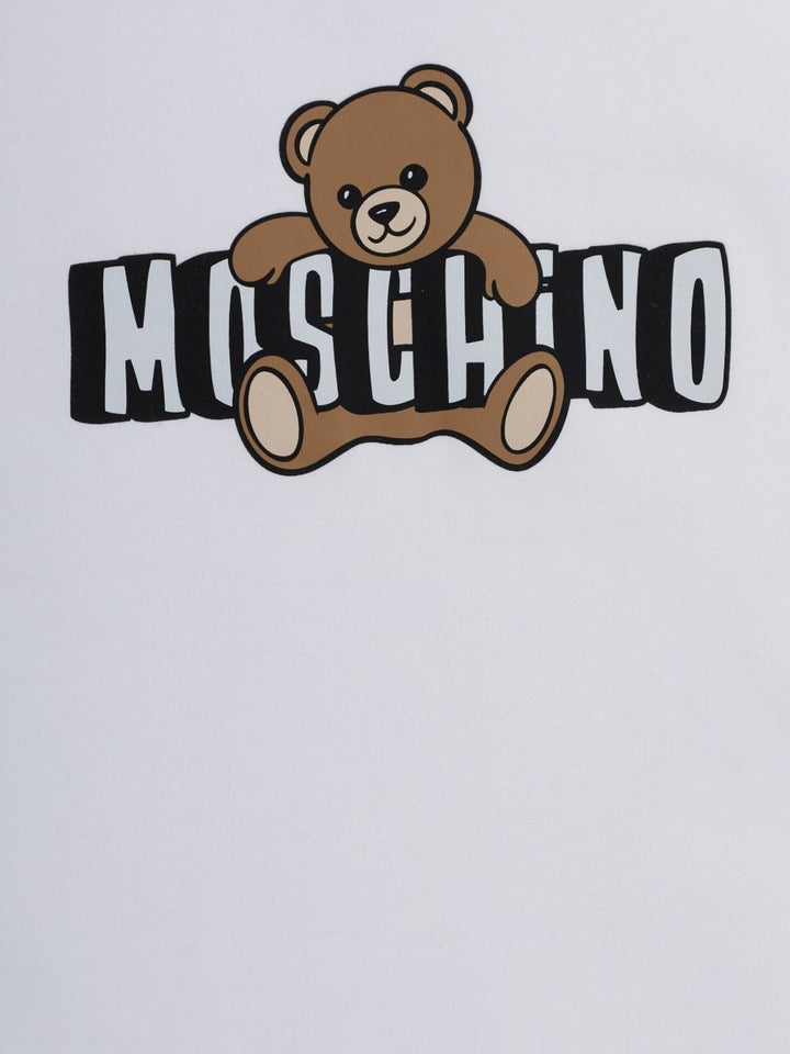 T-shirt bianco per bambino HZM058LAA03 10101 Moschino Kids 