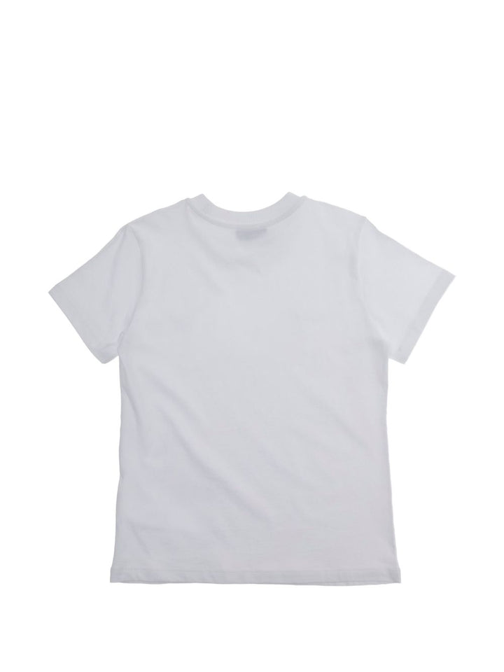 T-shirt bianco per bambino HZM058LAA03 10101 Moschino Kids 