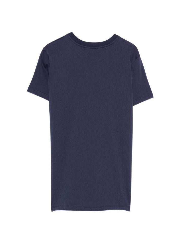 T-shirt blu navy per bambino HZM058LAA03 40016 Moschino Kids 