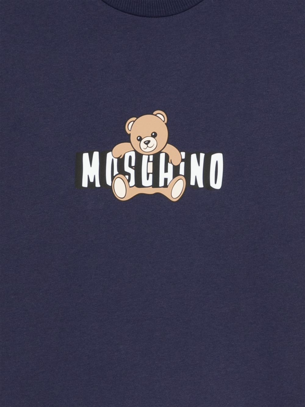 T-shirt blu navy per bambino HZM058LAA03 40016 Moschino Kids 