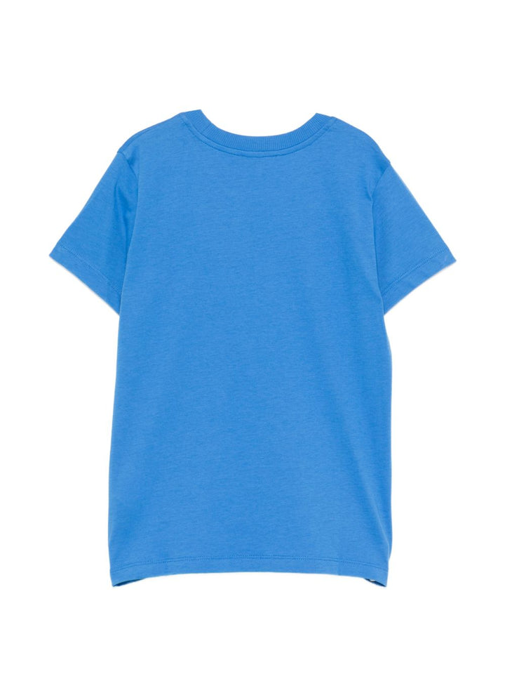 T-shirt blu per bambino HZM058LAA03 40630 Moschino Kids 