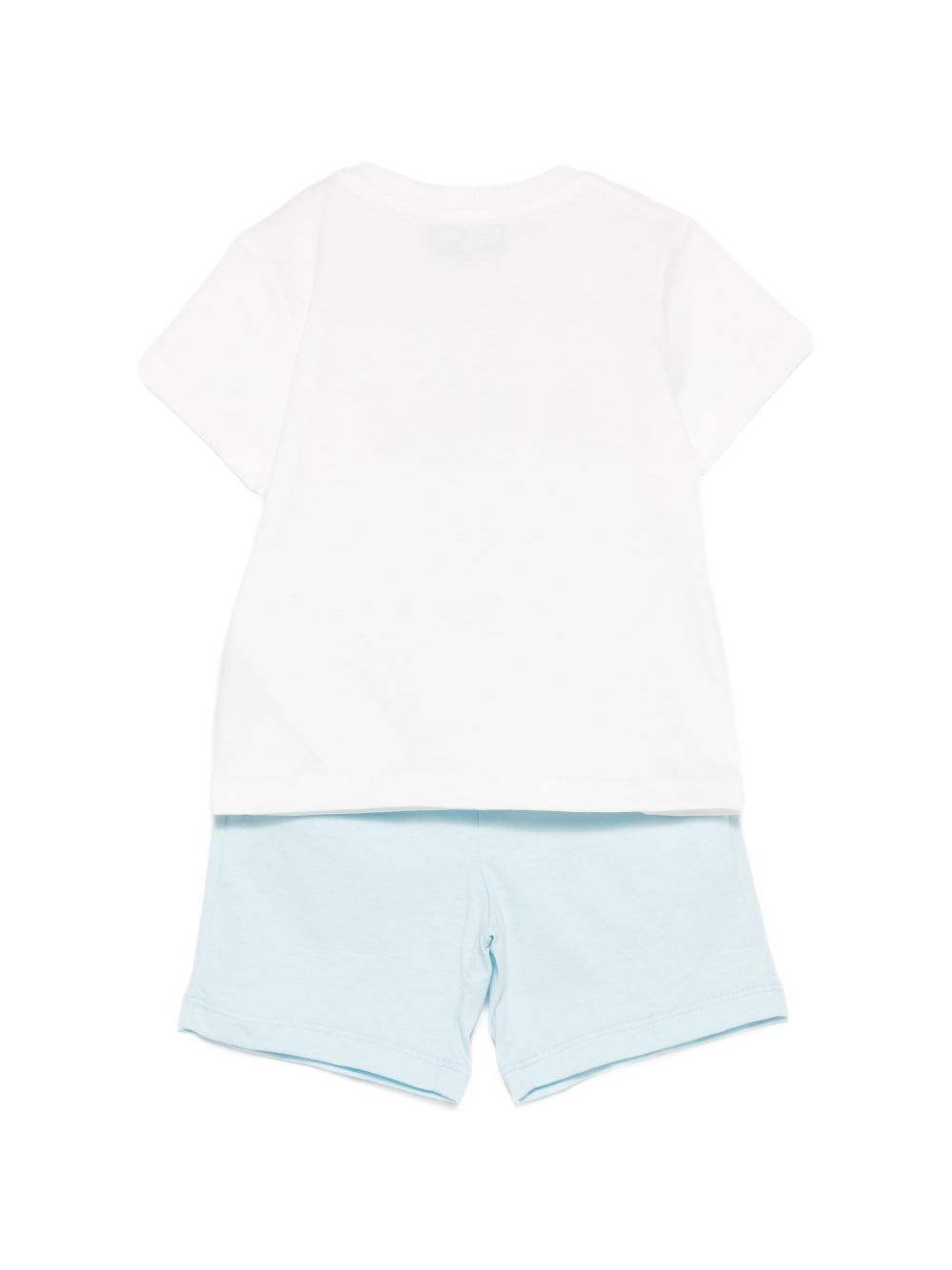 Completo bianco/azzurra per neonato M5G00MLAA01 84325 Moschino Kids 