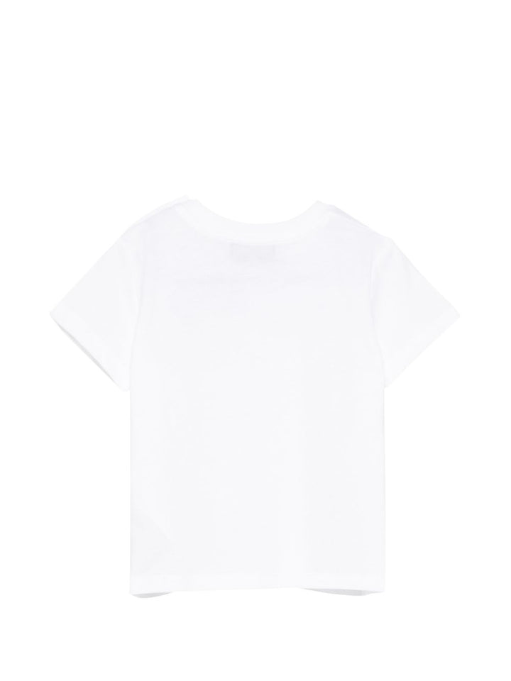 T-shirt bianco per neonato M5M047LAA03 10101 Moschino Kids 