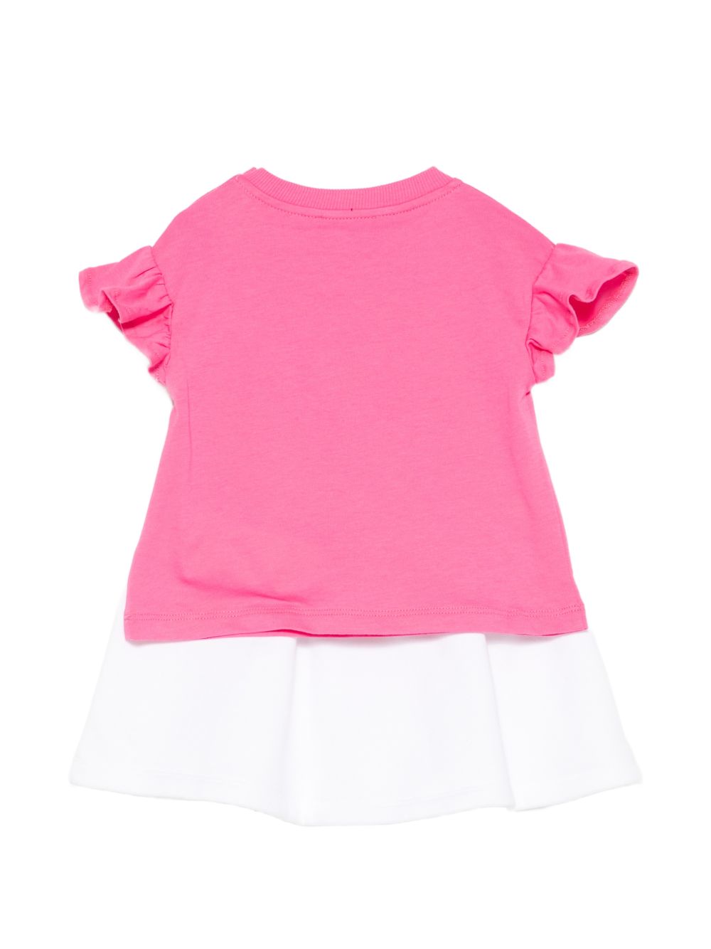 Completo rosa/bianco per neonata MBG01GLCA89 85270 Moschino Kids 