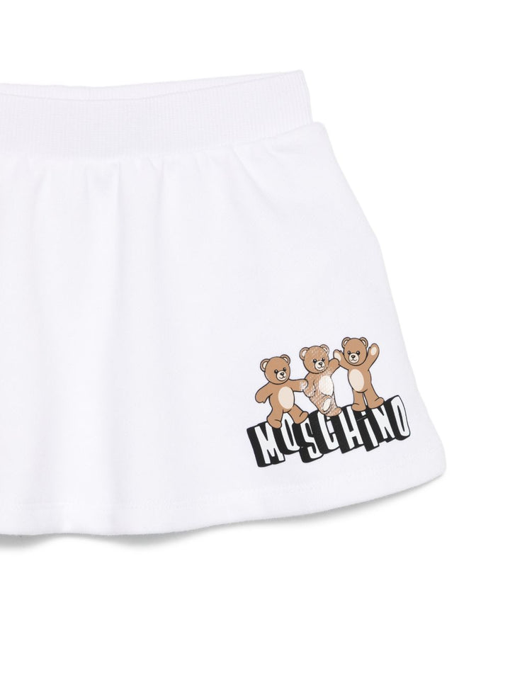 Completo rosa/bianco per neonata MBG01GLCA89 85270 Moschino Kids 