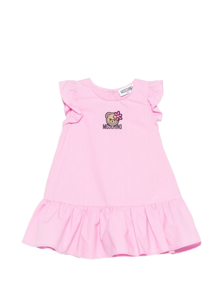 Abito rosa per neonata MDV0D6LLA10 51473 Moschino Kids 