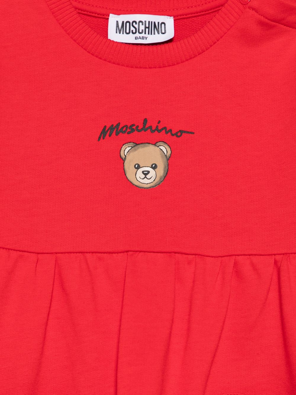 Abito rosso per neonata MDV0DGLCA19 50109 Moschino Kids 