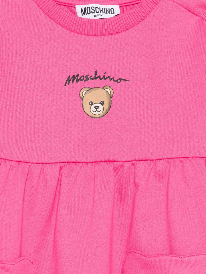 Abito rosa per neonata MDV0DGLCA19 50533 Moschino Kids 