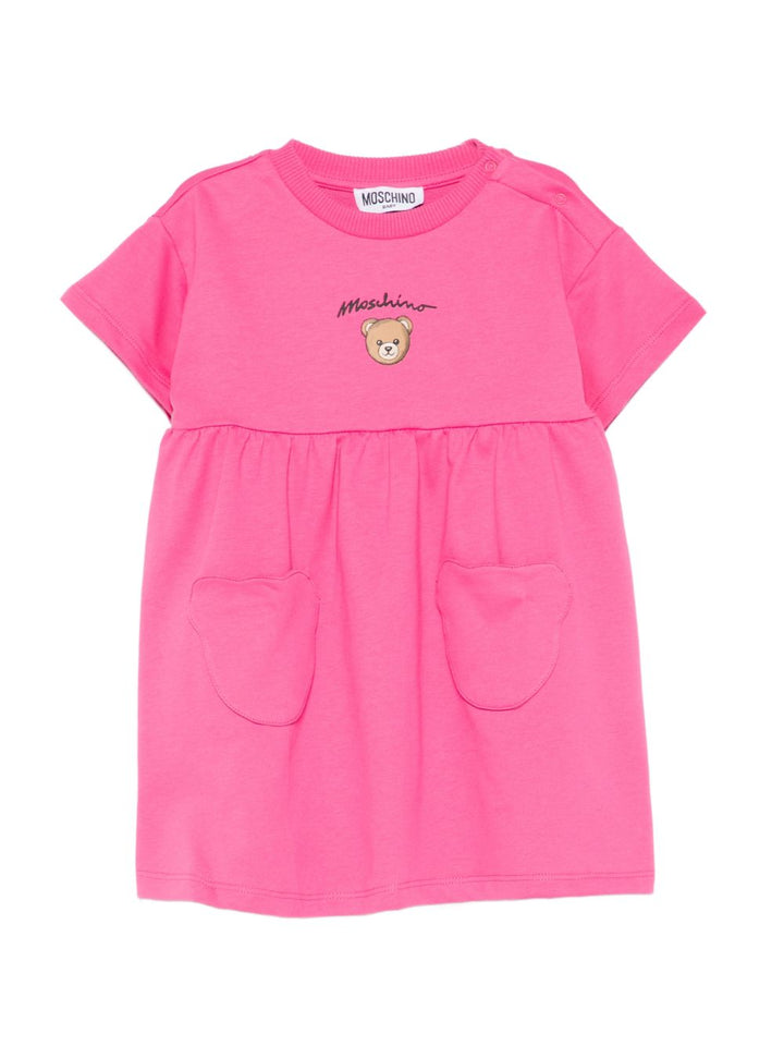 Abito rosa per neonata MDV0DGLCA19 50533 Moschino Kids 