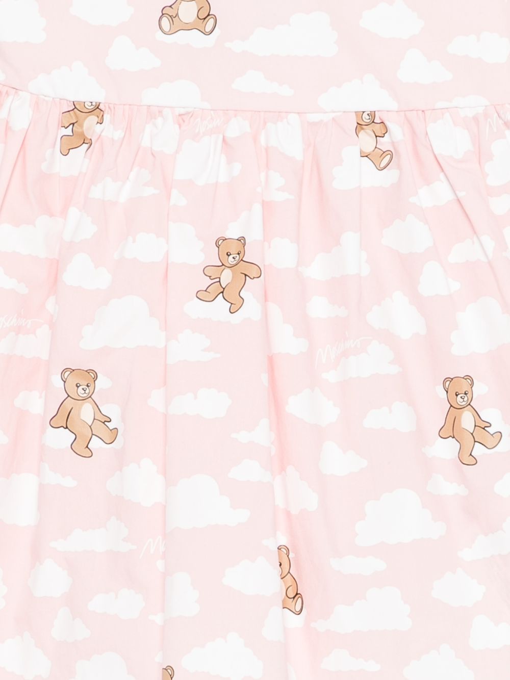 Abito bianco/rosa per neonata MDV0DNLLB61 83696 Moschino Kids 