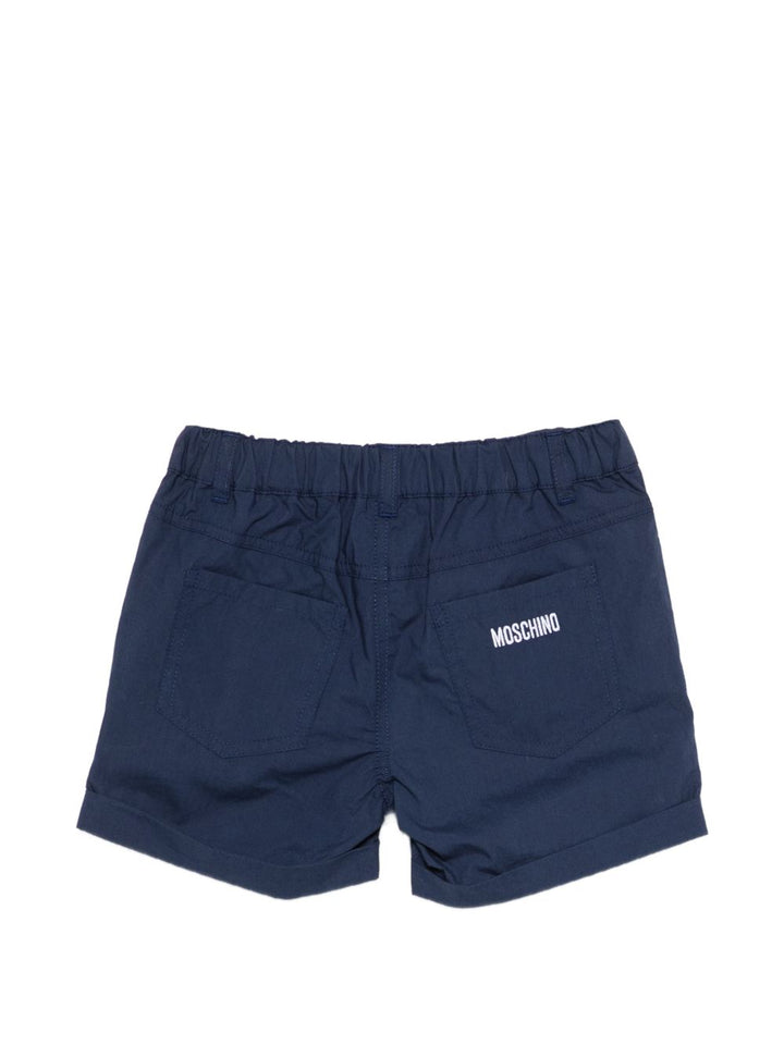 Bermuda blu navy per neonato MNQ00RLLA10 40016 Moschino Kids 