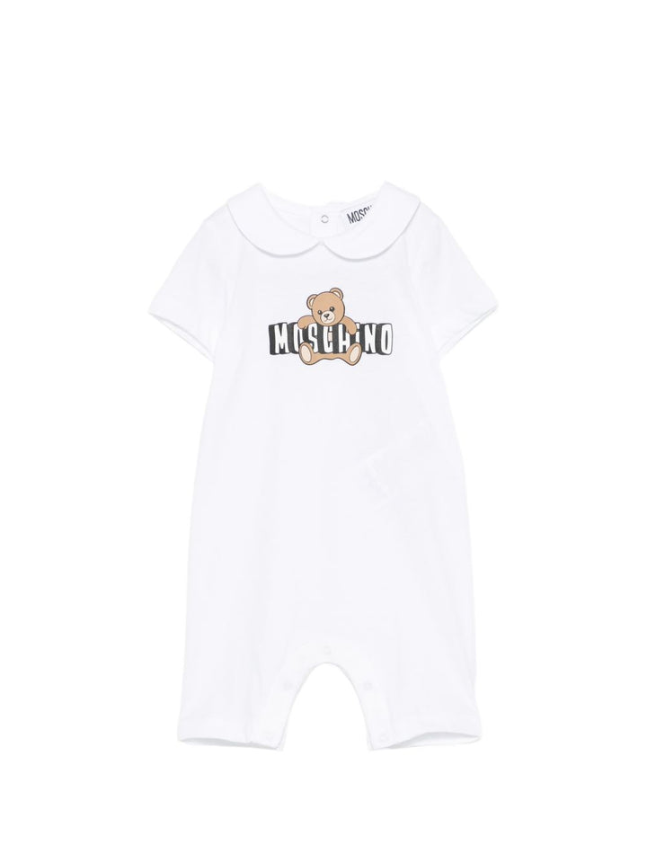 Tutina bianca per neonato MNY03YLAA03 10101 Moschino Kids 