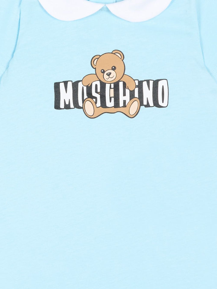 Tutina azzurra per neonato MNY03YLAA03 40304 Moschino Kids 