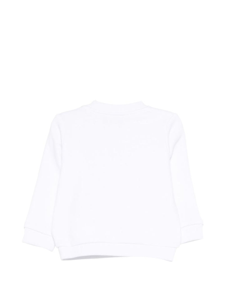 Felpa bianca per neonato MTF060LCA89 10101 Moschino Kids 