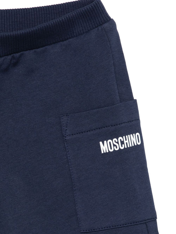 Completo blu navy per neonato MUG01ULCA19 40016 Moschino Kids 