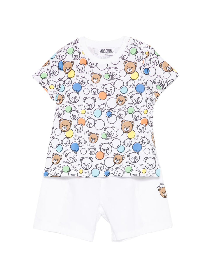 Completo multicolor/bianco per neonato MUG01VLLA15 83680 Moschino Kids 