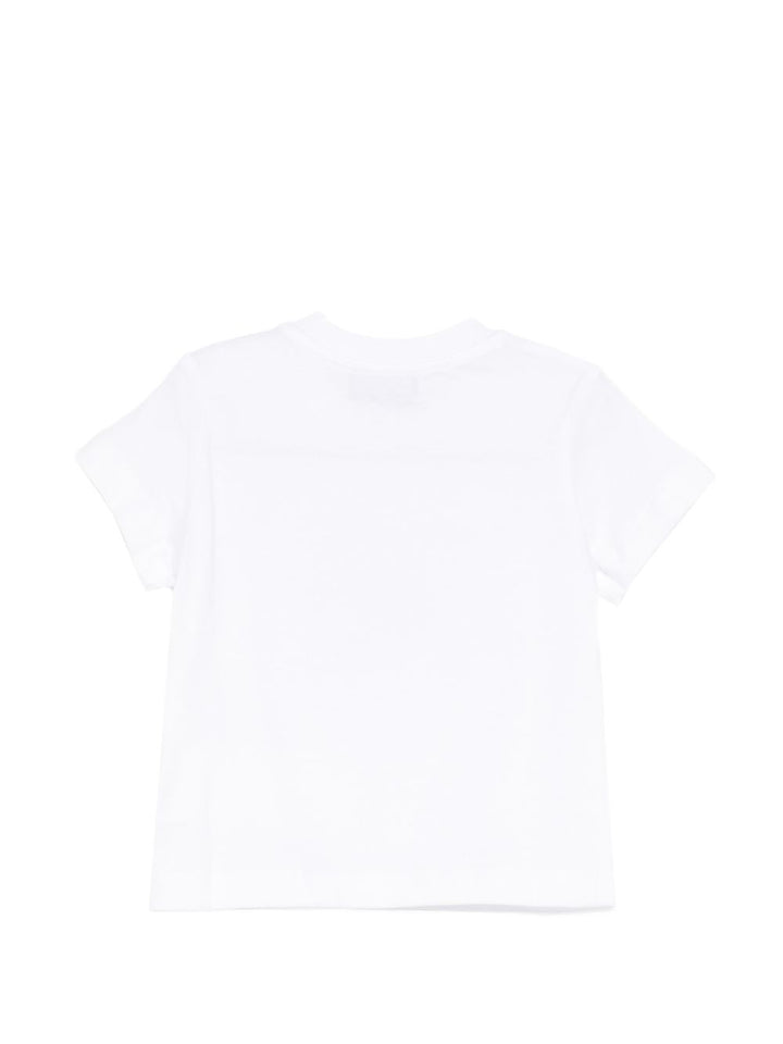 T-shirt bianco per neonato MUM04KLAA17 10101 Moschino Kids 