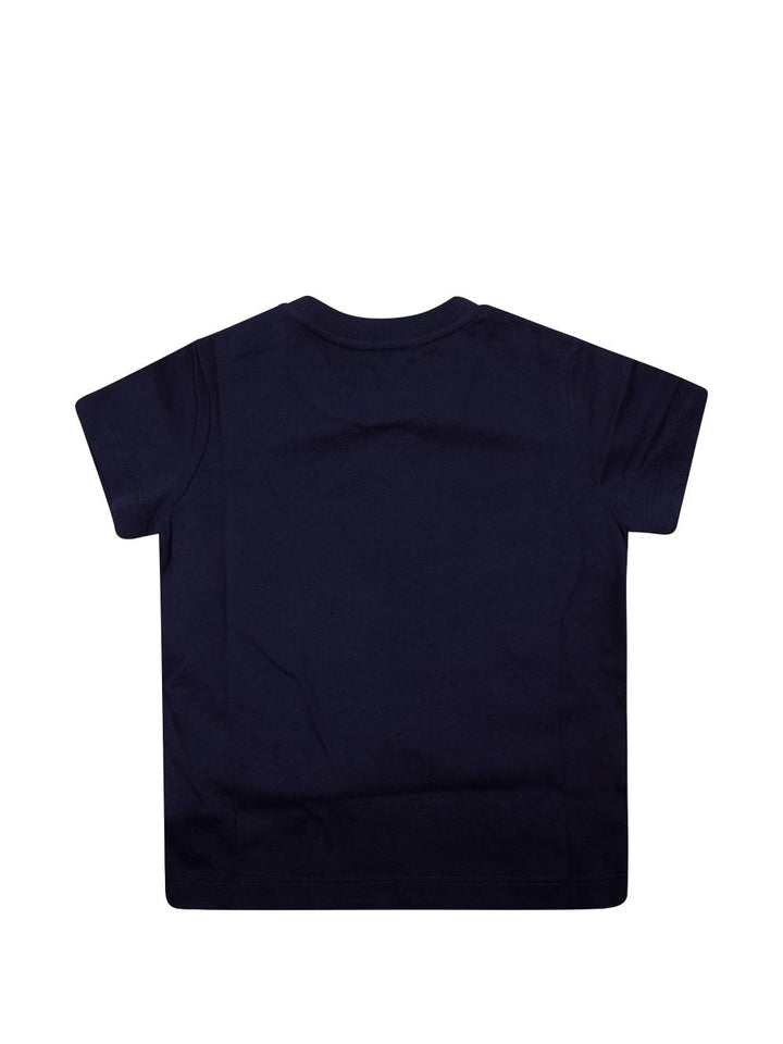 T-shirt blu scuro per neonato MUM04KLAA17 40016 Moschino Kids 