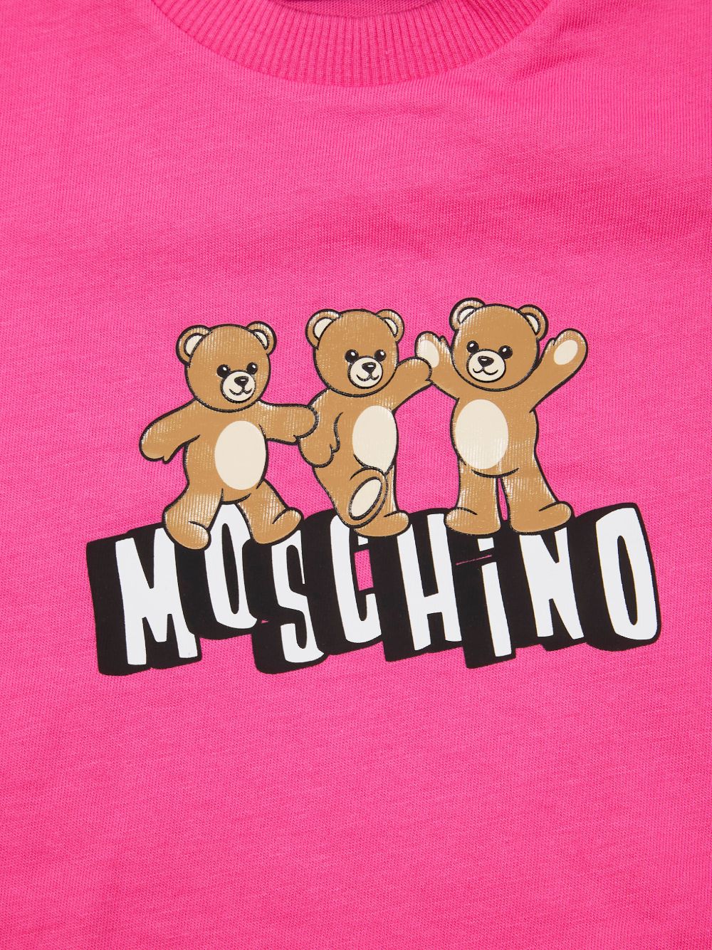 T-shirt rosa magenta per neonata MUM04KLAA17 50533 Moschino Kids 
