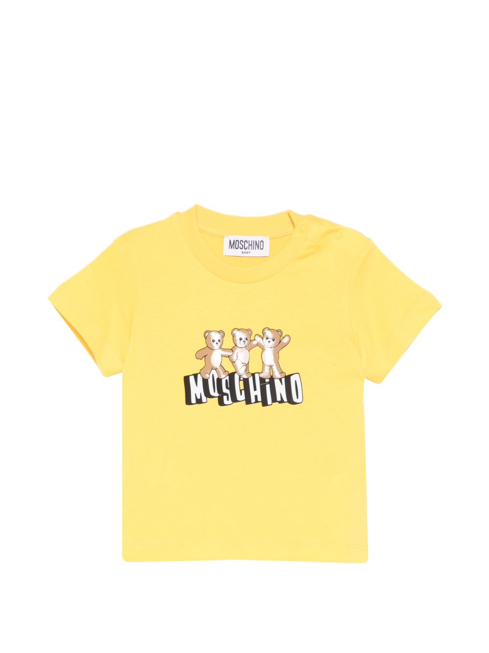 T-shirt gialla per neonato MUM04KLAA17 50577 Moschino Kids 