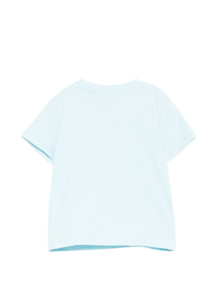 T-shirt celeste per neonato MUM04OLAA24 40304 Moschino Kids 