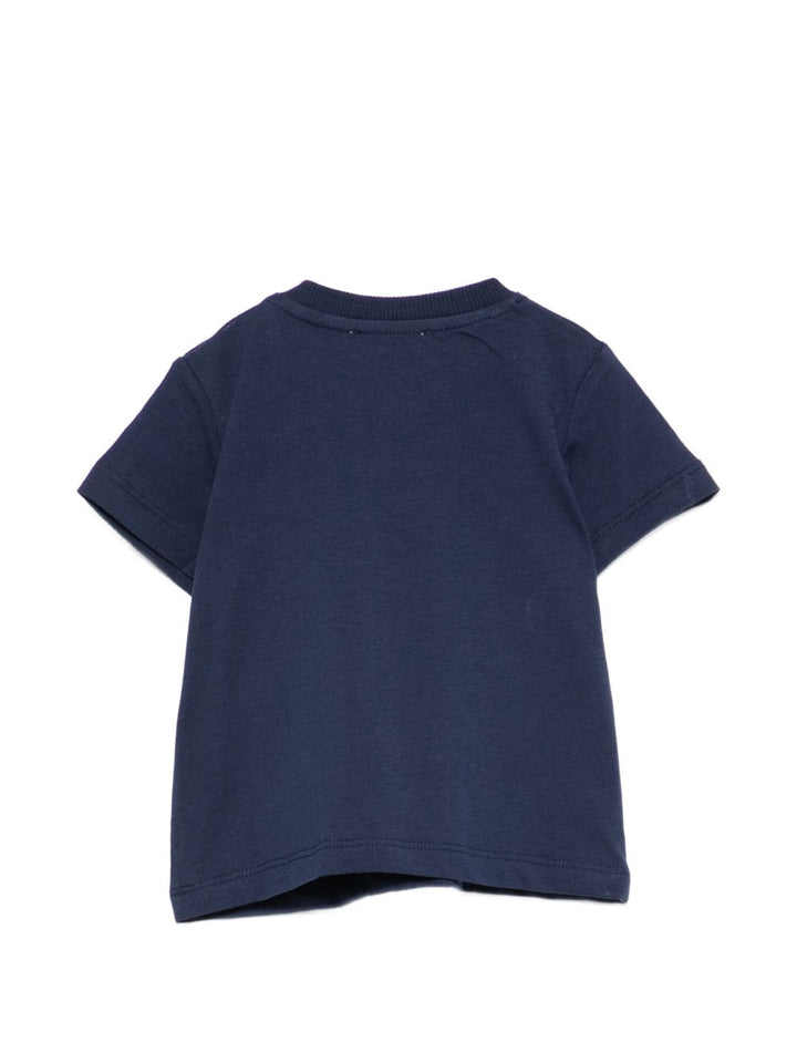 T-shirt blu navy per neonato MUM04PLAA03 40016 Moschino Kids 