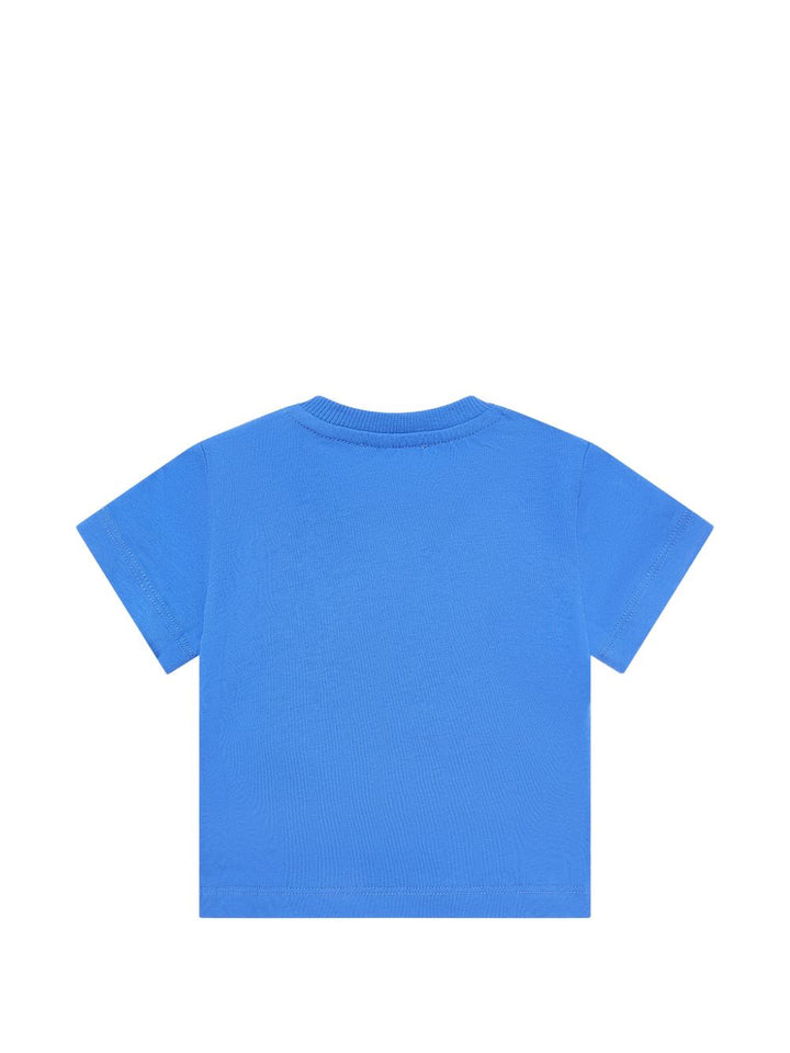 T-shirt blu per neonato MUM04PLAA03 40630 Moschino Kids 