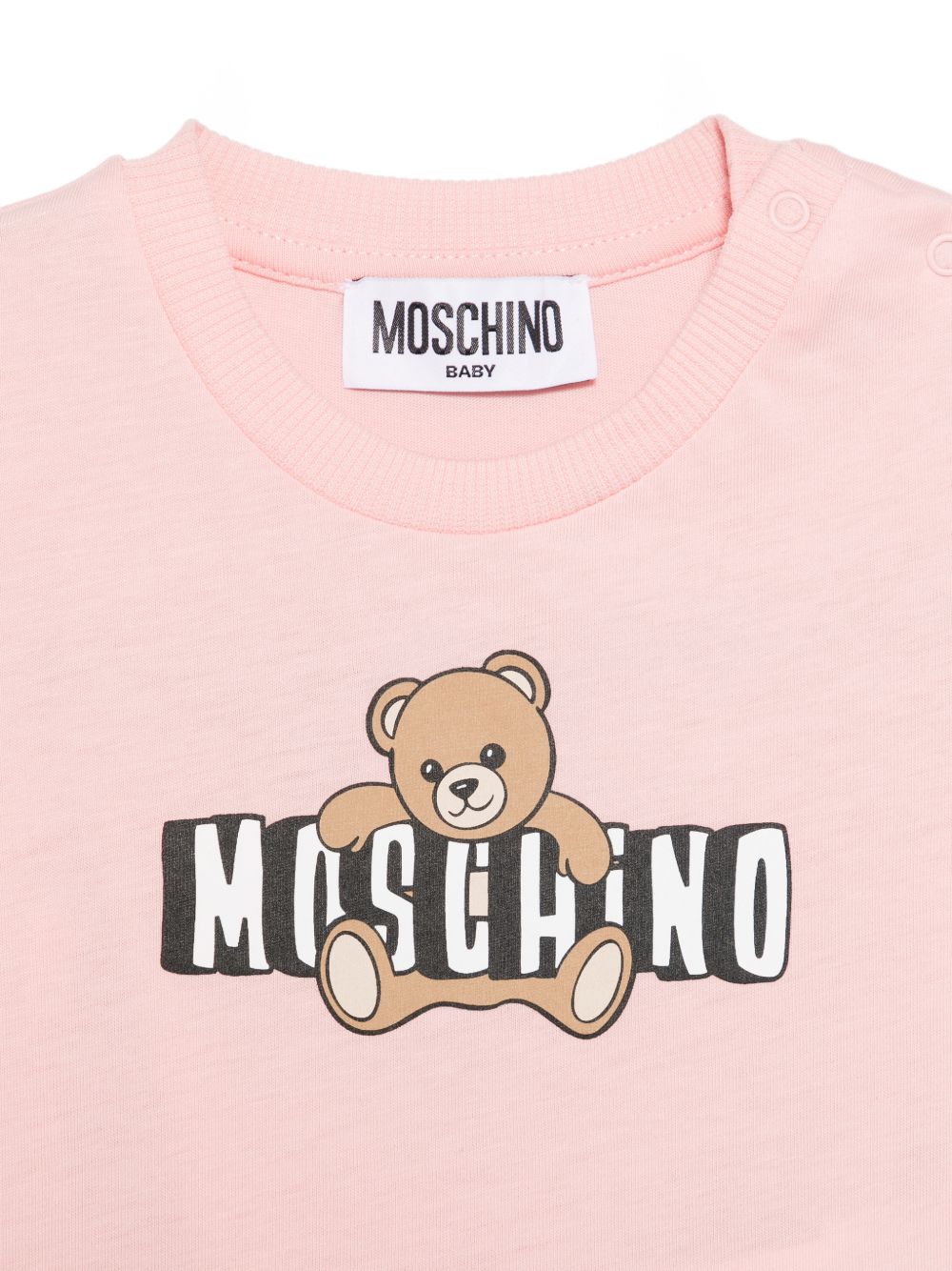 T-shirt rosa per neonata MUM04PLAA03 50209 Moschino Kids 