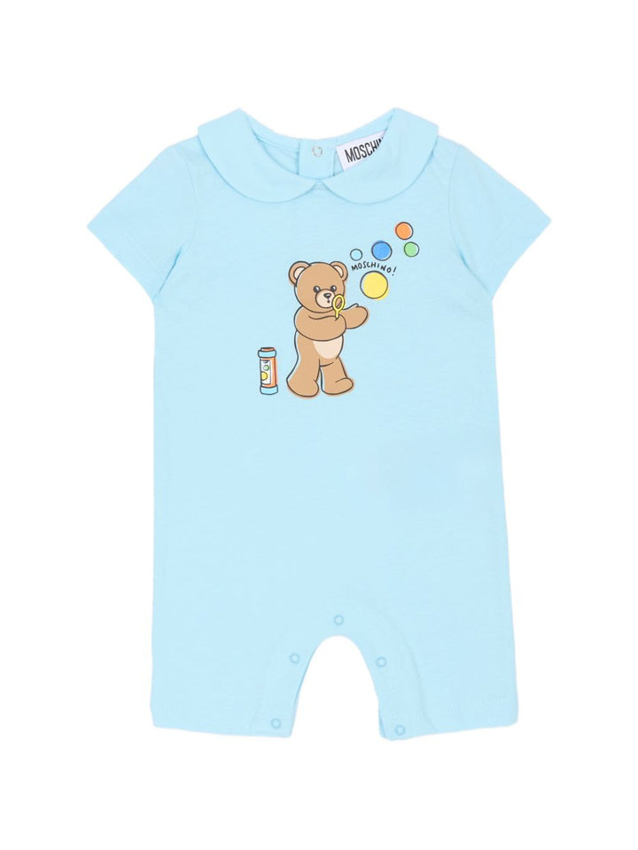 Tutina azzurra per neonato MUT04MLAA03 40304 Moschino Kids 