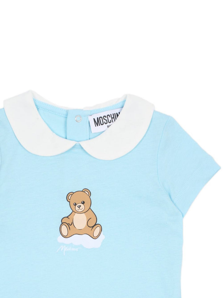 Tutina azzurro cielo per neonato MUT04NLAA03 40304 Moschino Kids 