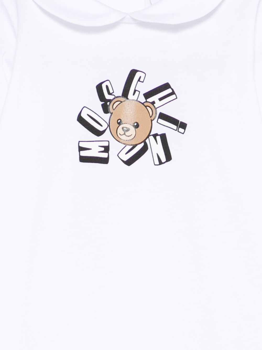 Tutina bianca per neonato MUT04QLAA02 10101 Moschino Kids 