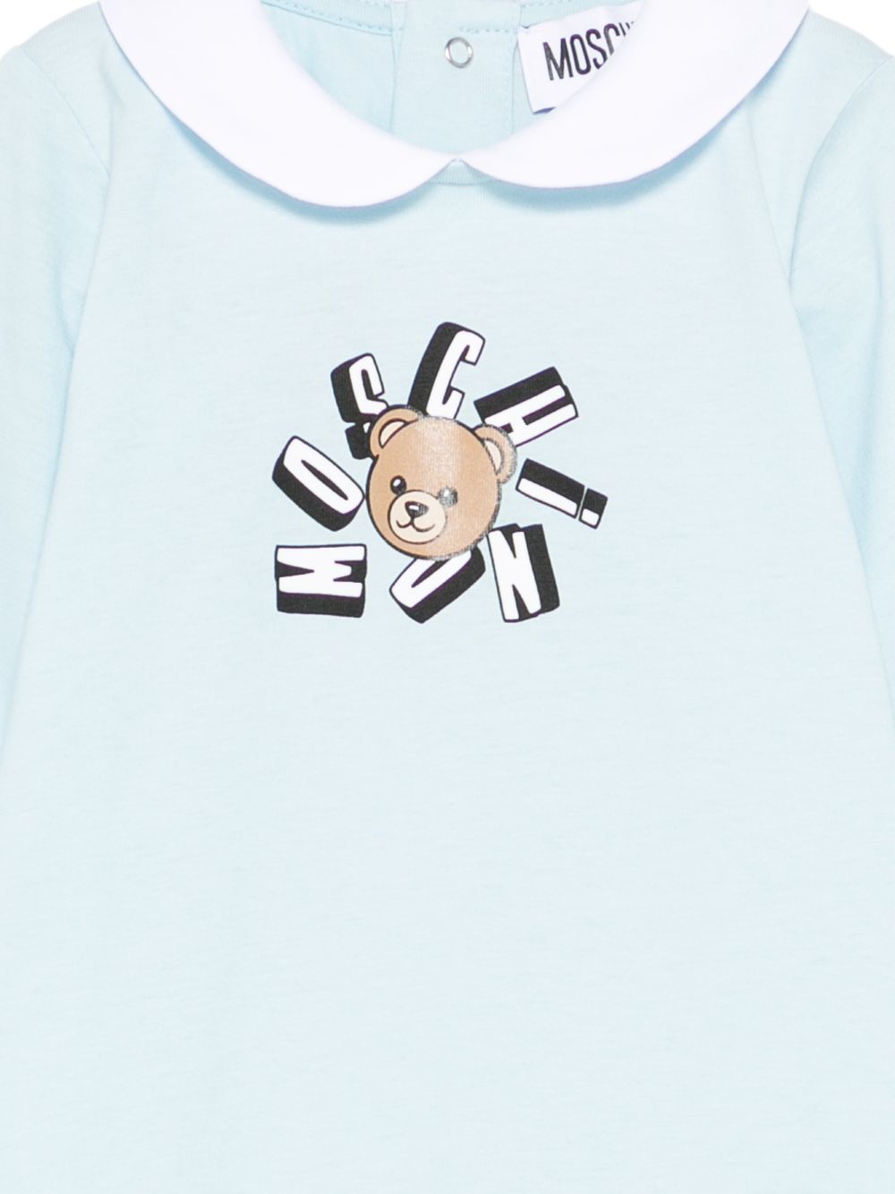 Tutina azzurra per neonato MUT04QLAA02 40304 Moschino Kids 