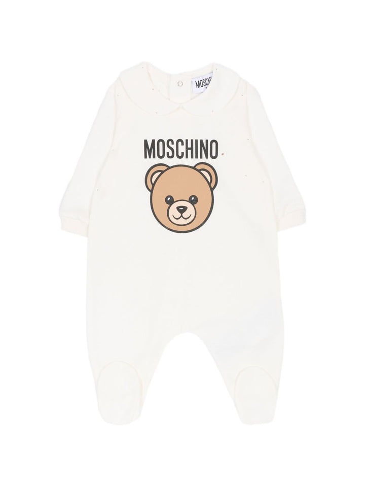Tutina bianca per neonato MUY098LCA19 10063 Moschino Kids 