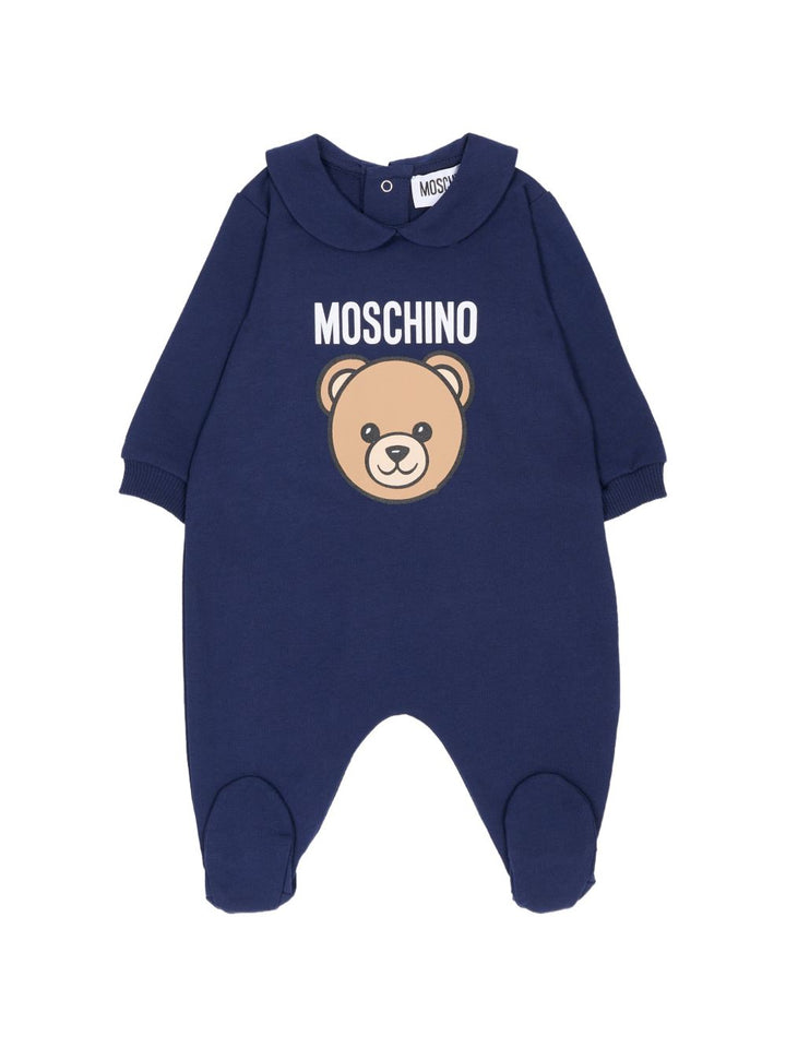 Tutina blu navy per neonato MUY098LCA19 40016 Moschino Kids 