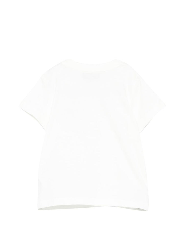 T-shirt bianca per neonato MZM047LAA01 10063 Moschino Kids 