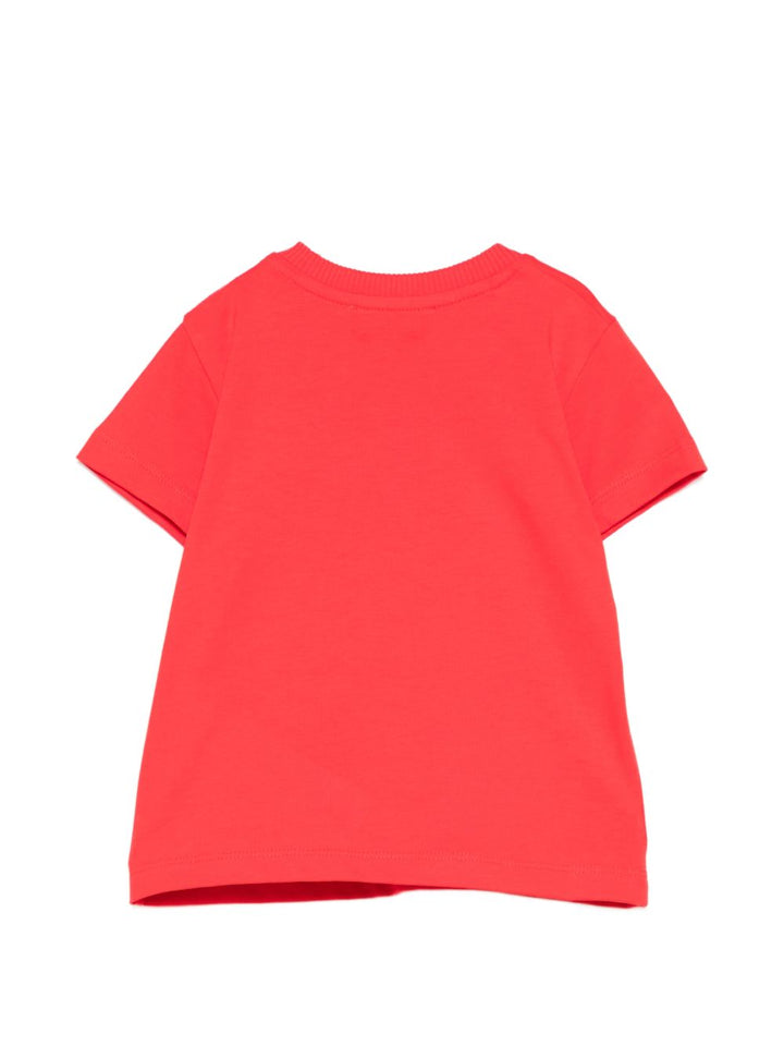 T-shirt rosso per neonato MZM047LAA01 50109 Moschino Kids 