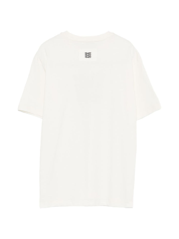 T-shirt crema per bambino S6MSJBTH227 013 Msgm Kids 