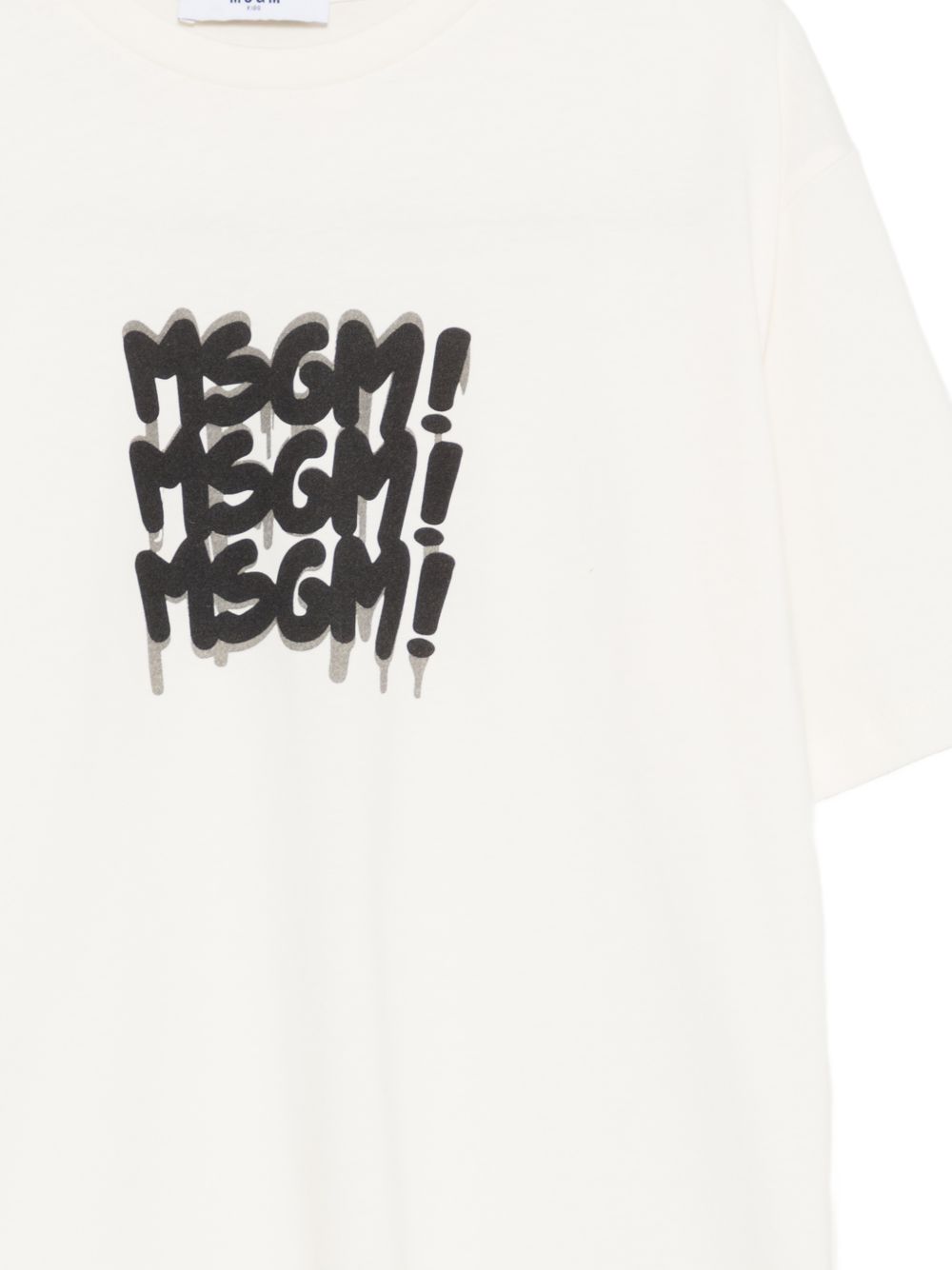 T-shirt crema per bambino S6MSJBTH227 013 Msgm Kids 