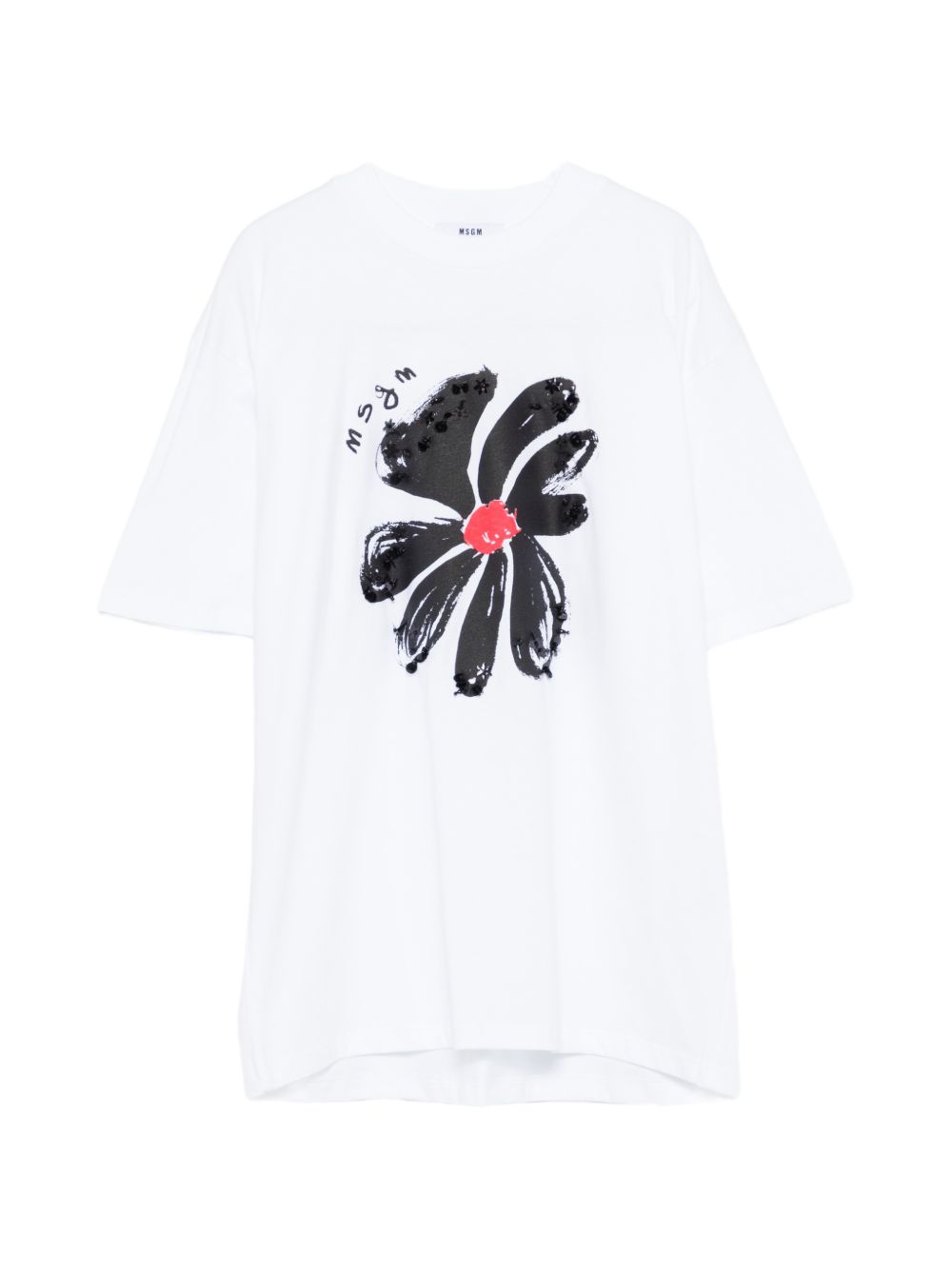 T-shirt bianca per bambina S6MSJGTH080 001 Msgm Kids 