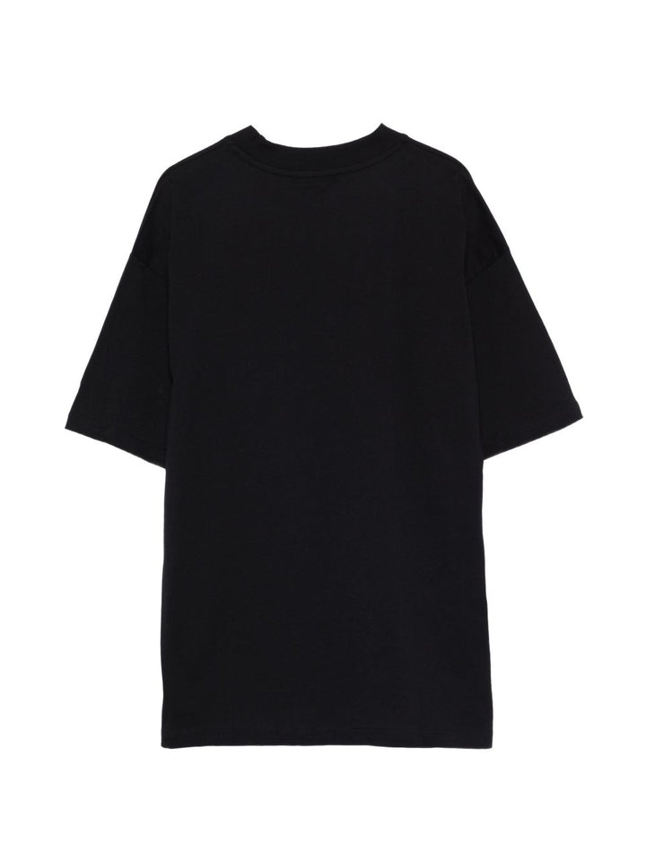 T-shirt nera per bambina S6MSJGTH204 110 Msgm Kids 