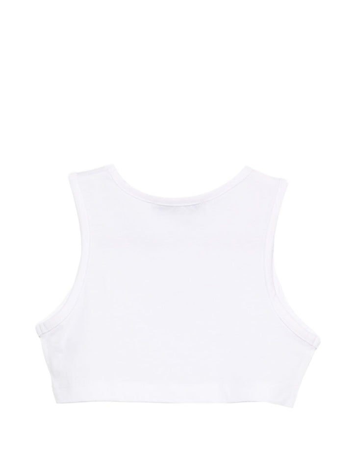 Top bianco per bambina S6MSJGTO011 001 Msgm Kids 